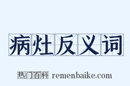 病灶反义词是什么意思的图片